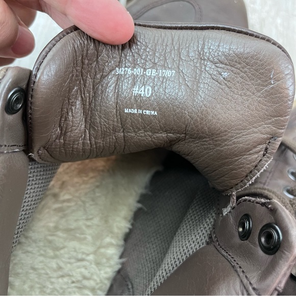 CAMPER High Top Lace Up Brown Leather Sneakers 40 - Picture 6 of 9